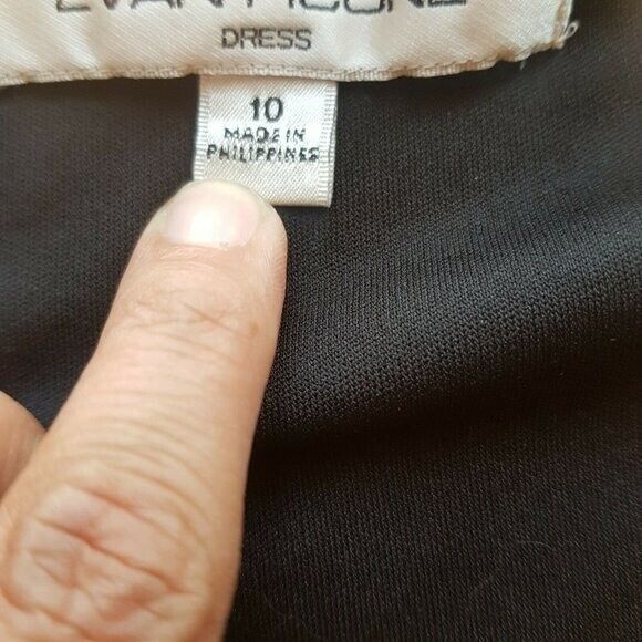 Evan Picone Dress Size 10 Leopard Print Animal Sleeveless Brown Black Mob Wife - Picture 5 of 12